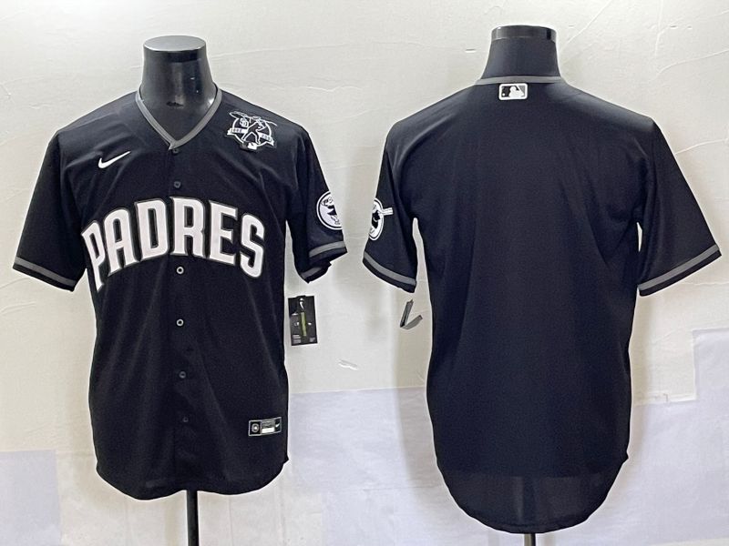 Men 2025 San Diego Padres Blank Black Game Nike MLB Jersey style 7032